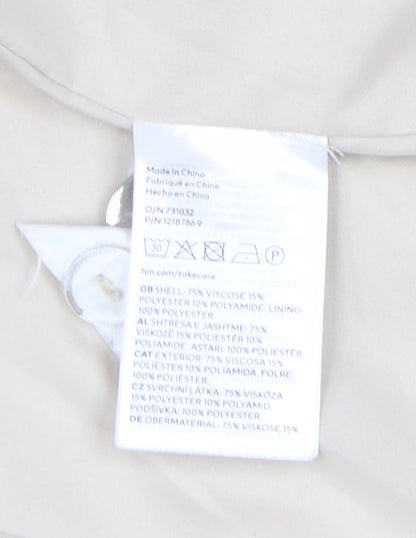 H&M Women's Beige Blazer, Size 6, Notch Lapel, Formal