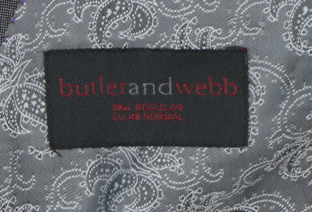 Mens UK Size 38 Butler & Webb Regular Grey Suit Jacket