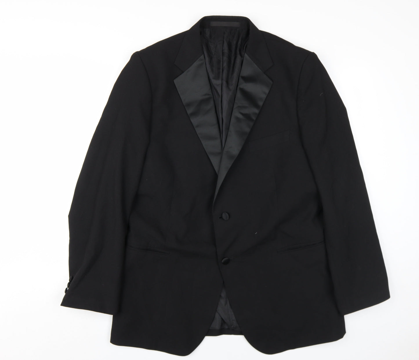 Mens UK Size 44 Marks and Spencer Regular Black Suit Tuxedo