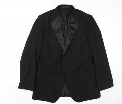 Mens UK Size 44 Marks and Spencer Regular Black Suit Tuxedo
