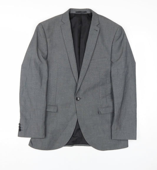 Mens UK Size 40 Ventura Regular Grey Suit Jacket