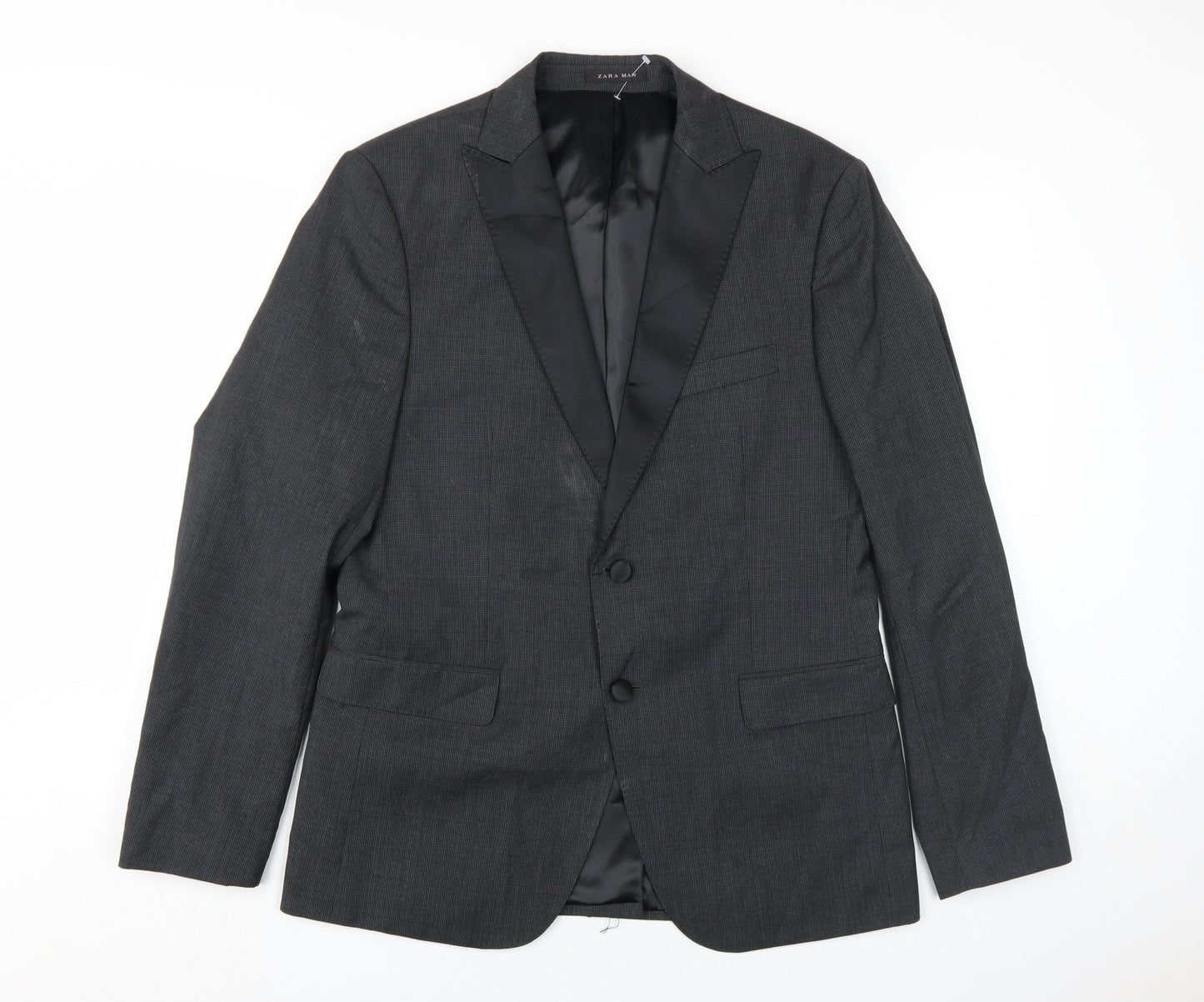 Mens UK Size 42 Zara Regular Black Suit Tuxedo