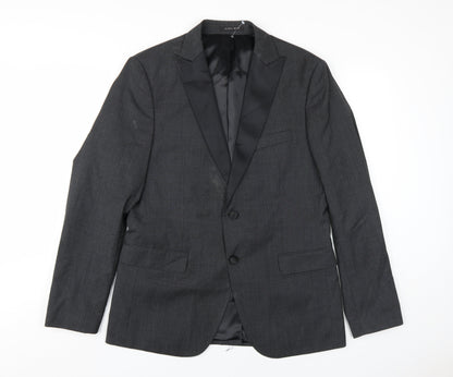 Mens UK Size 42 Zara Regular Black Suit Tuxedo