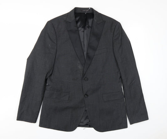 Mens UK Size 42 Zara Regular Black Suit Tuxedo