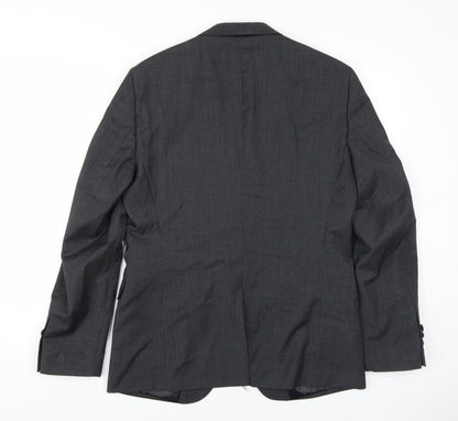 Mens UK Size 42 Zara Regular Black Suit Tuxedo