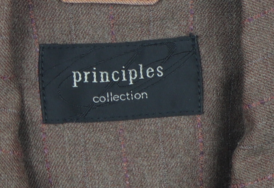 Principles Women's Brown Pinstripe Blazer Size 10