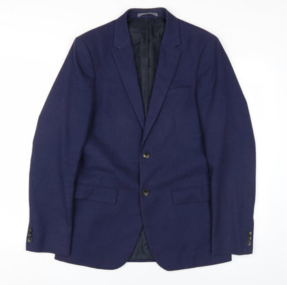 Mens UK Size 38 Marks and Spencer Regular Blue Suit Jacket
