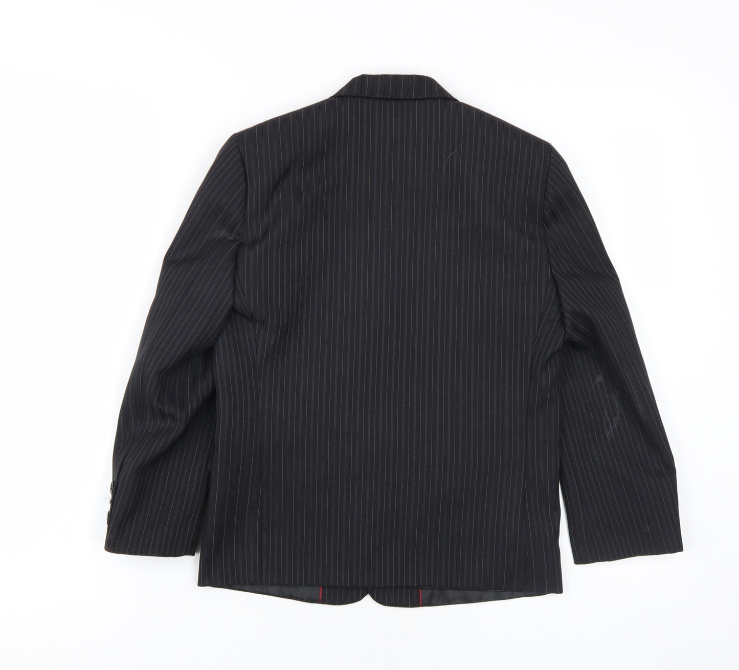 K.R. Collection Boys Black Pinstripe Suit, 8 Years, Formal Trouser Set