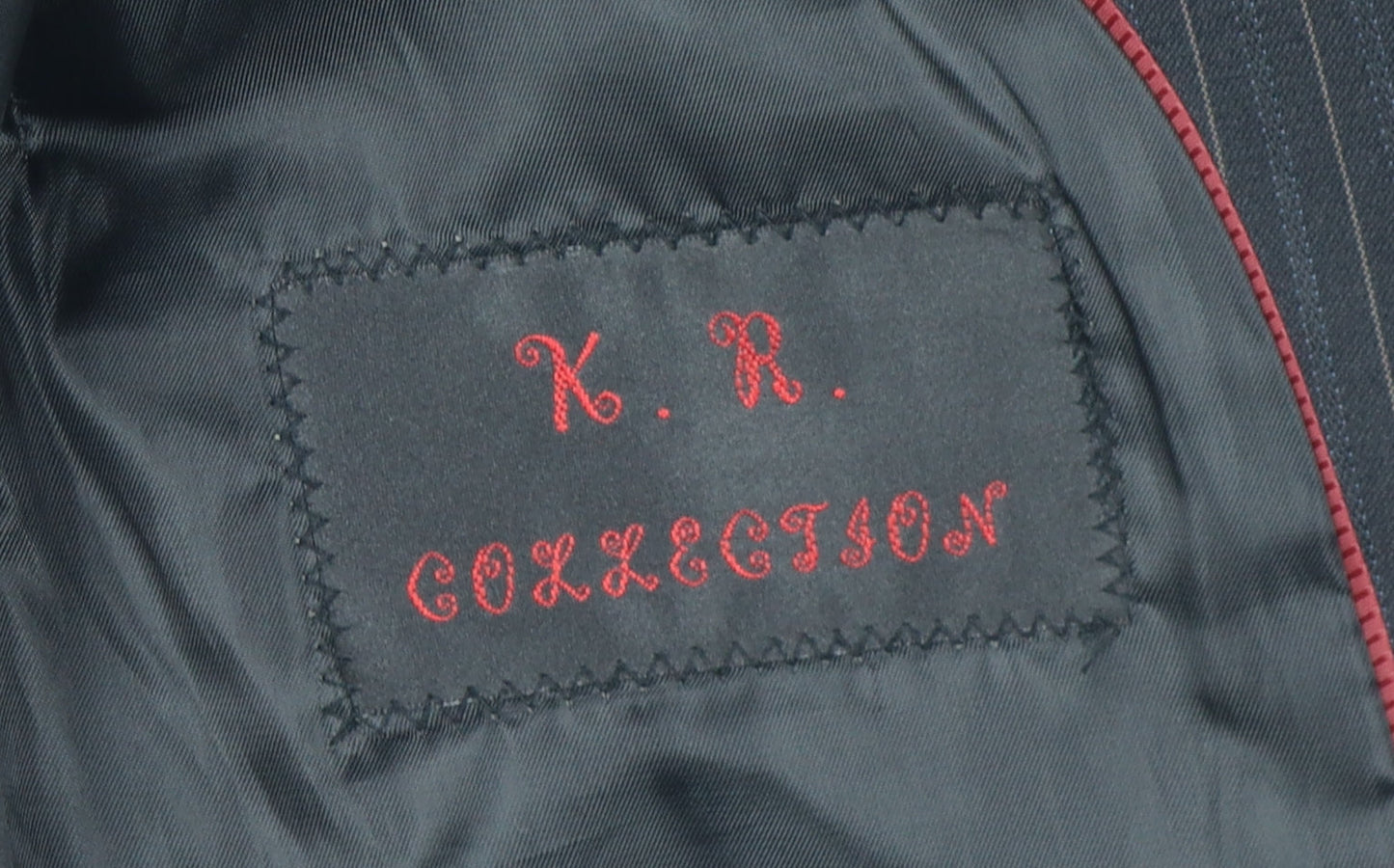 K.R. Collection Boys Black Pinstripe Suit, 8 Years, Formal Trouser Set