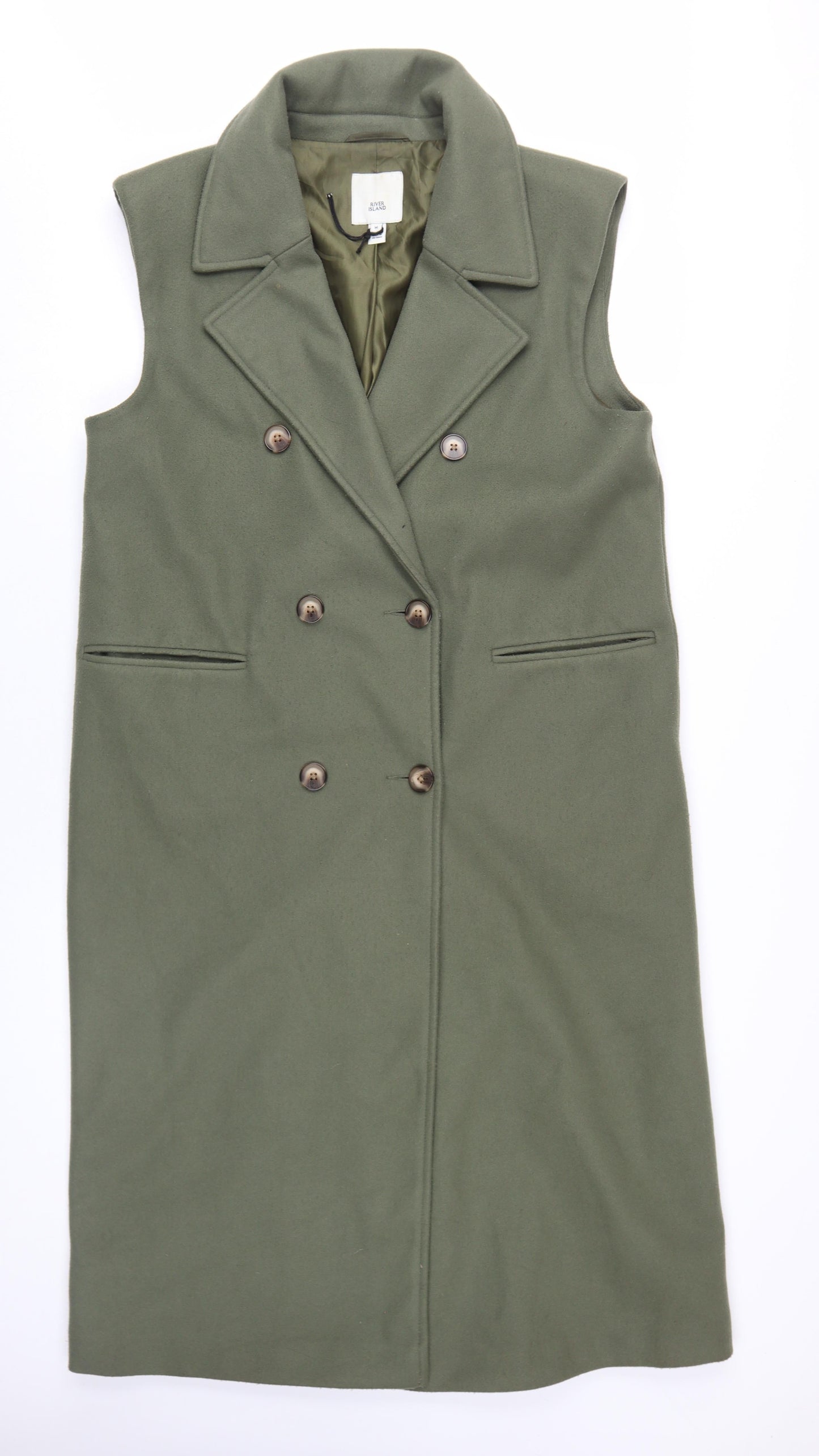 Womens UK Size M River Island Green Basic Jacket