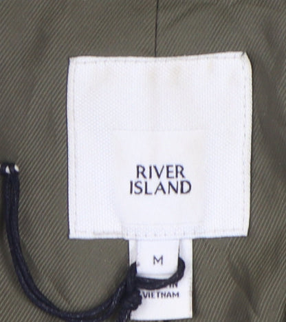 Womens UK Size M River Island Green Basic Jacket