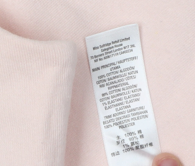 Miss Selfridge Girls Pink Floral Pullover Sweatshirt M