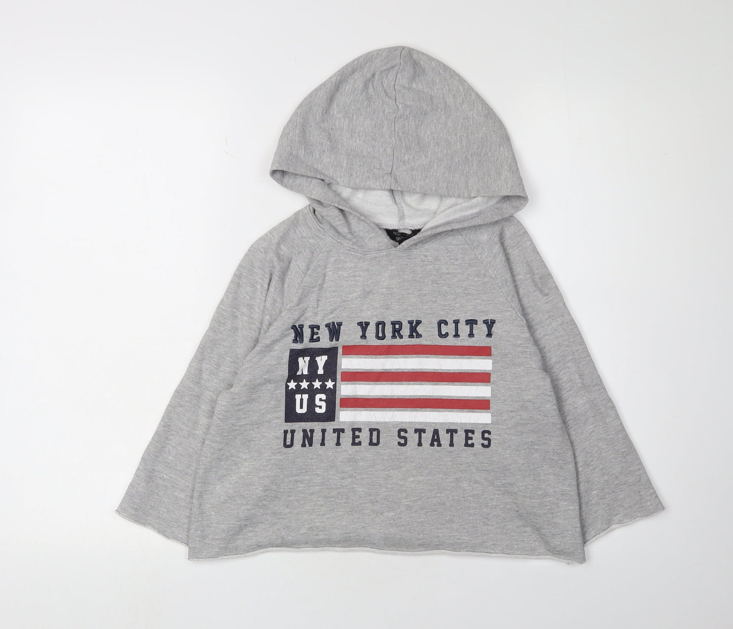 New Look Girls Grey New York City Hoodie 12-13 Years Pullover Casual