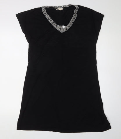 Next Women's Black V-Neck Dress, Size 4, Lightweight