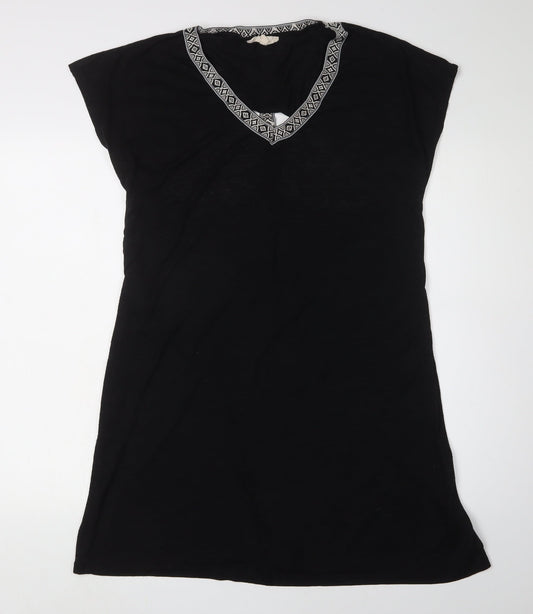 Next Women's Black V-Neck Dress, Size 4, Lightweight