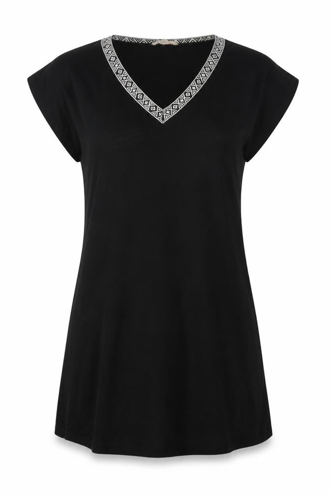 Next Women's Black V-Neck Dress, Size 4, Lightweight