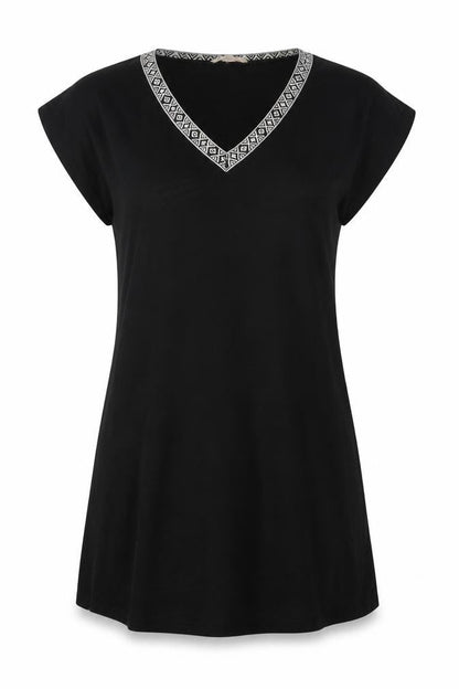 Next Women's Black V-Neck Dress, Size 4, Lightweight
