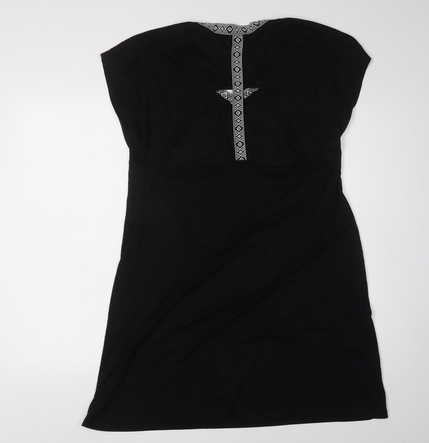 Next Women's Black V-Neck Dress, Size 4, Lightweight