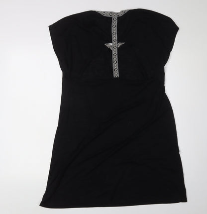 Next Women's Black V-Neck Dress, Size 4, Lightweight