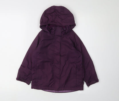 Peter Storm Girls Purple Rain Coat 3-4 Years Hooded