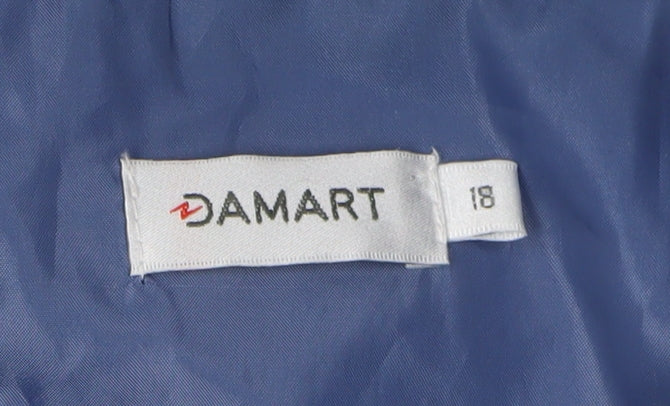Damart Womens Blue Mid-Length Jacket Size 18