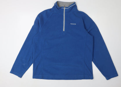 Mens UK Size L Craghoppers Blue 1/2 Zip Sweatshirt