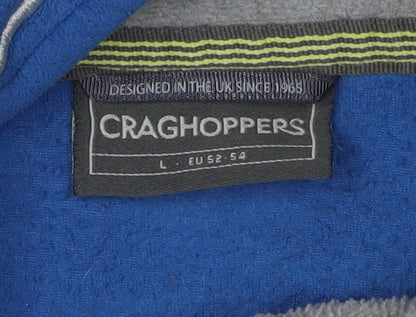 Mens UK Size L Craghoppers Blue 1/2 Zip Sweatshirt
