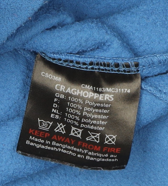 Mens UK Size L Craghoppers Blue 1/2 Zip Sweatshirt