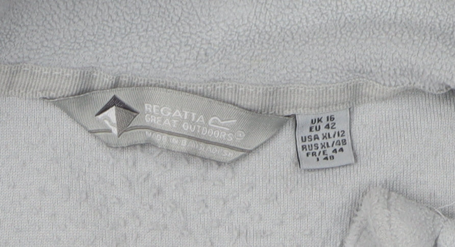 Regatta Women's Grey Fleece Sweatshirt, Size 16