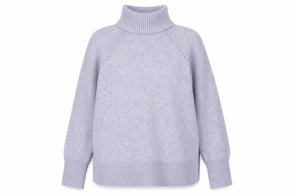 Gap Women's Purple Roll Neck Pullover Jumper S