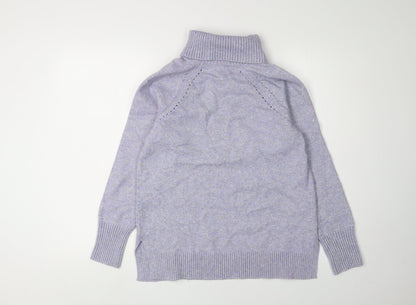 GAP Women's Purple Roll Neck Pullover Jumper S
