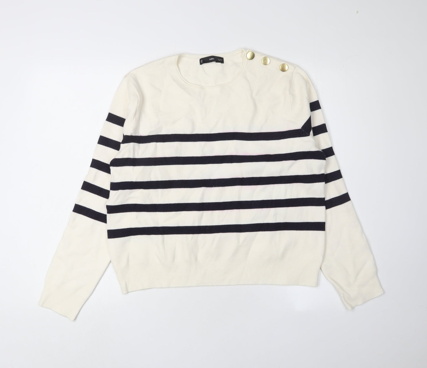 Womens UK Size M MNG Ivory Pullover Jumper