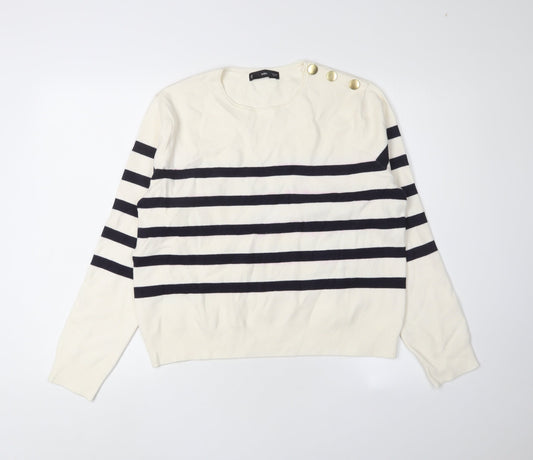 Womens UK Size M MNG Ivory Pullover Jumper
