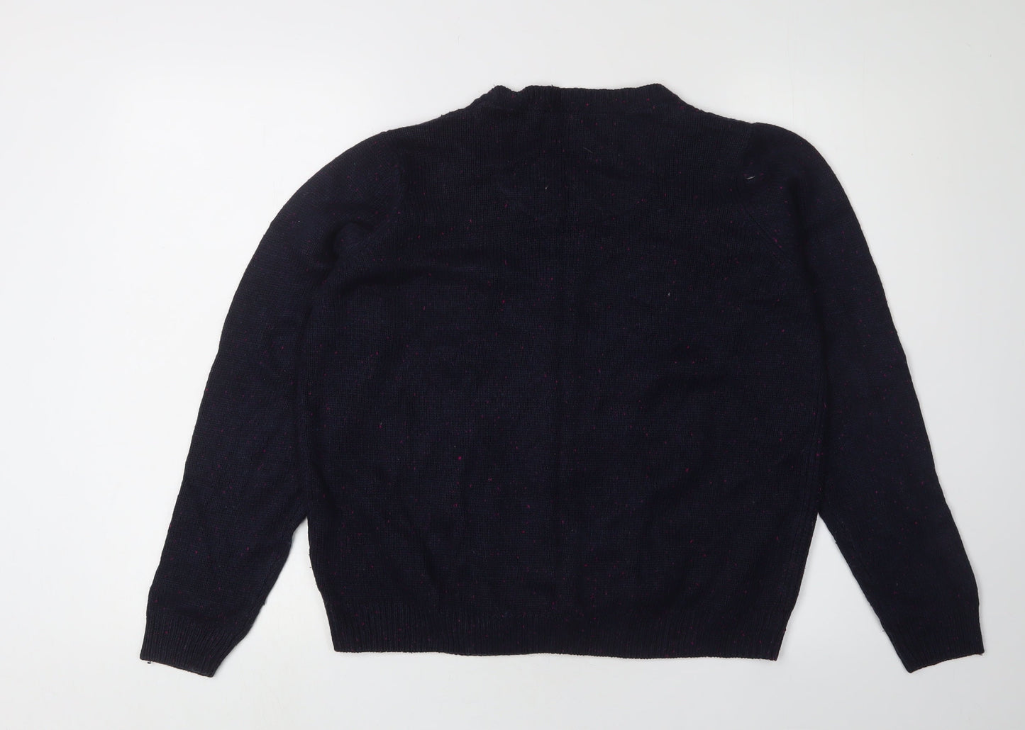 Womens UK Size M Isle Black Cardigan Jumper