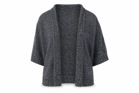 Front view of Jaeger Grey Cardigan for Women, size M, Casual Knit