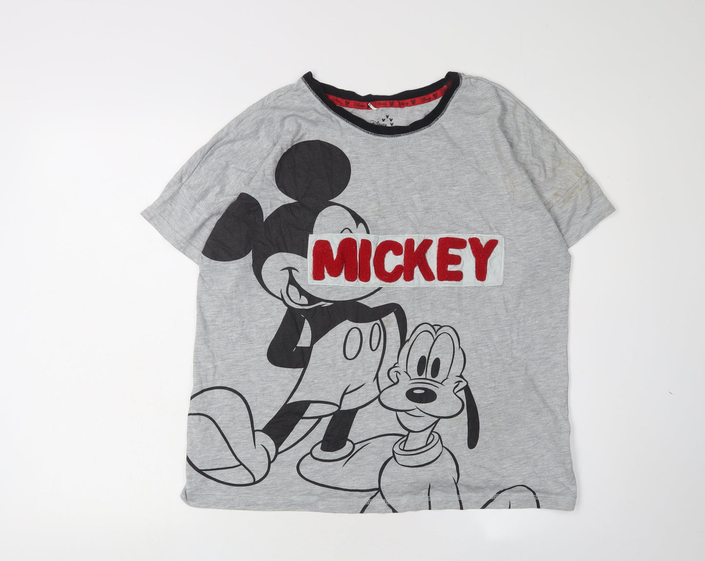 Unisex Adults UK Size L Disney Grey Basic T-Shirt