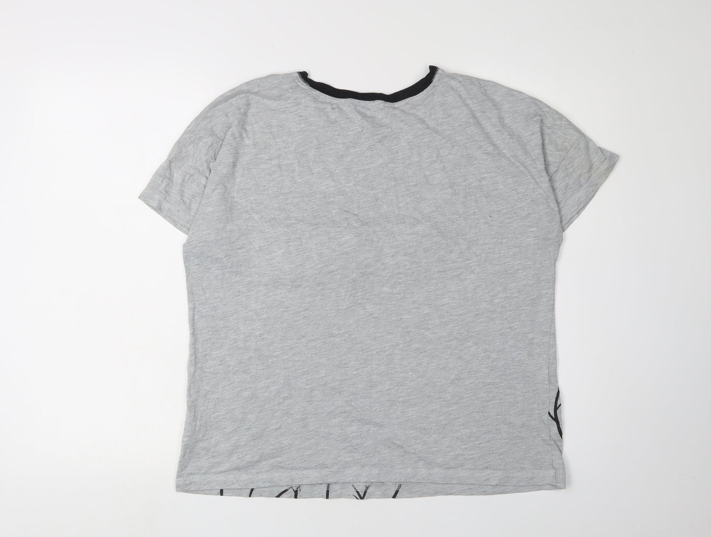 Unisex Adults UK Size L Disney Grey Basic T-Shirt