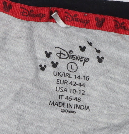 Unisex Adults UK Size L Disney Grey Basic T-Shirt
