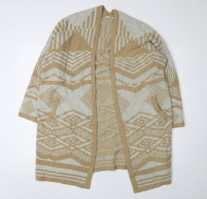 Womens UK Size M Oasis Beige Cardigan Jumper