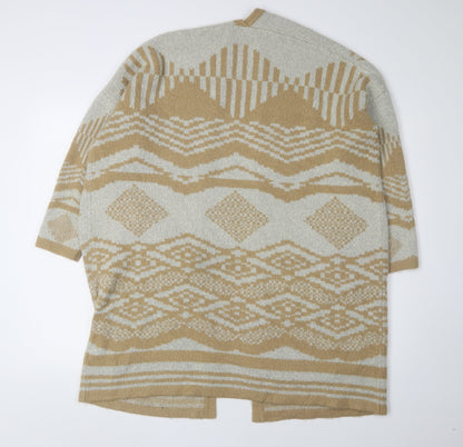 Womens UK Size M Oasis Beige Cardigan Jumper