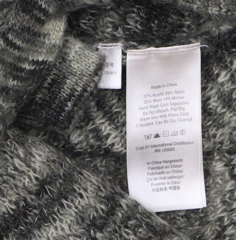 Womens UK Size M/L DKNY JEANS Grey Cardigan Jumper