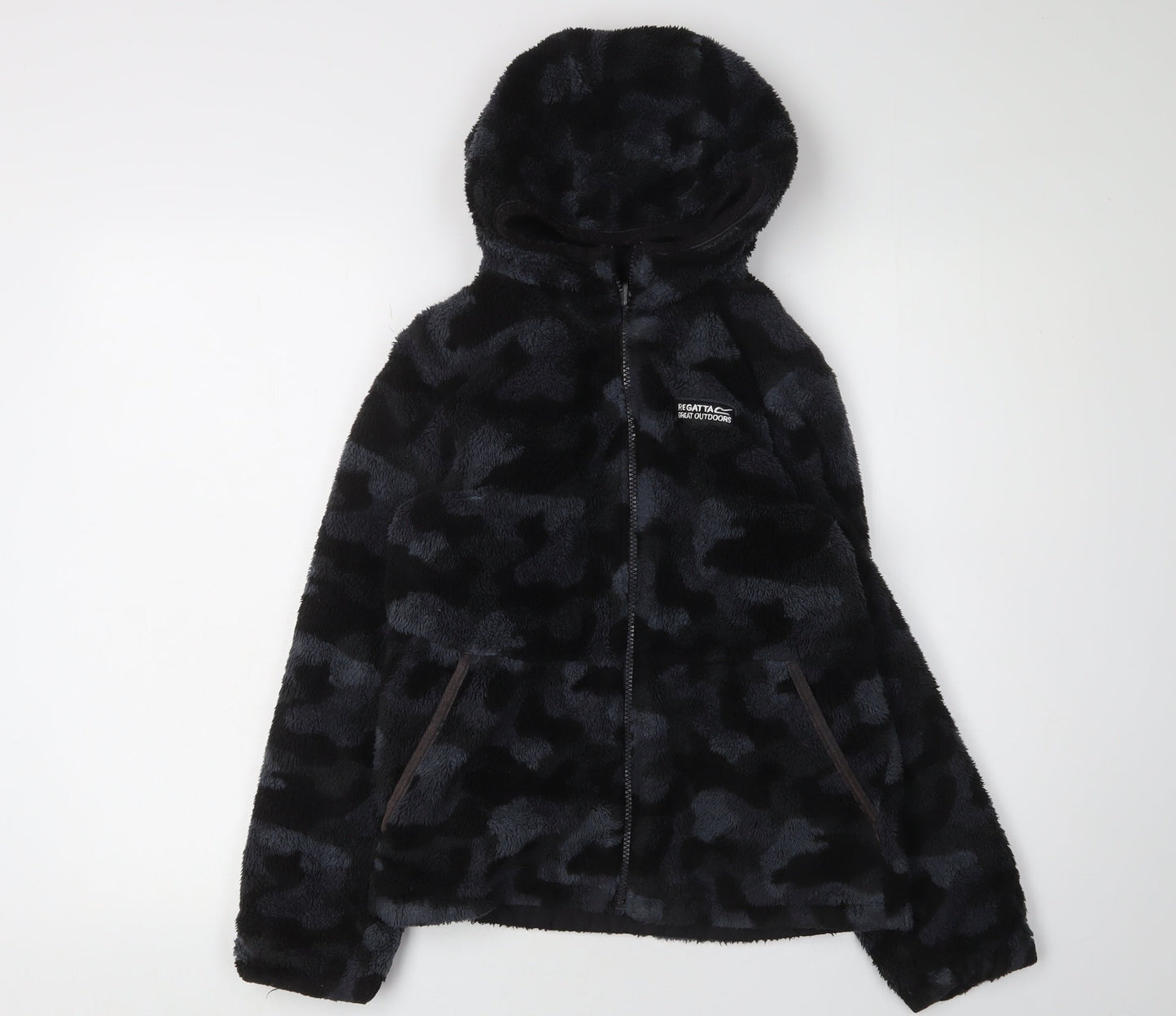 Regatta Boys Black Camouflage Puffer Jacket 11-12 Years