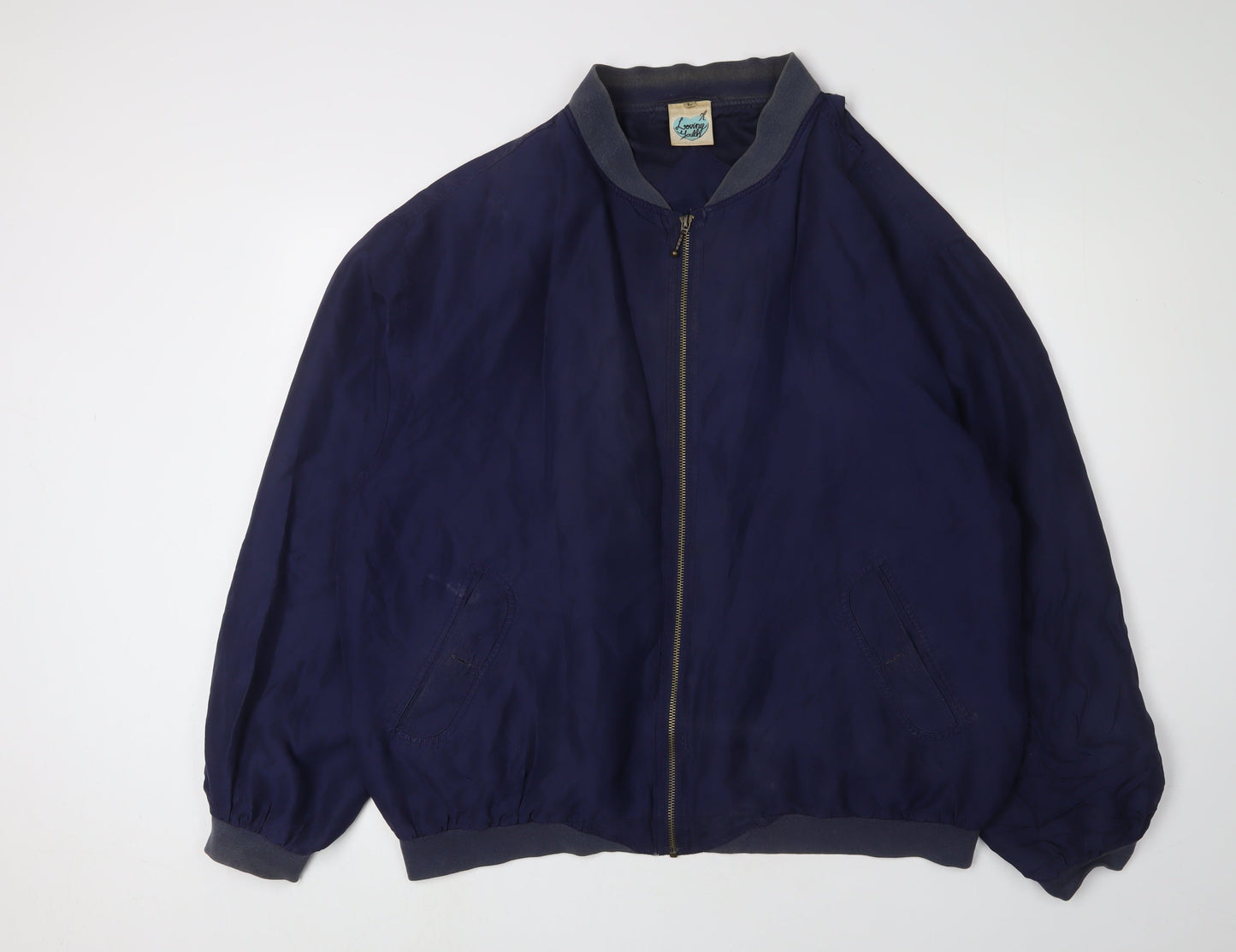 Mens UK Size L Loving Youth Blue Bomber Jacket