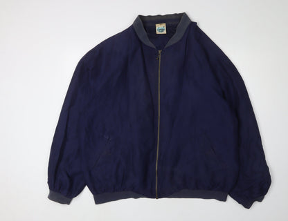 Mens UK Size L Loving Youth Blue Bomber Jacket