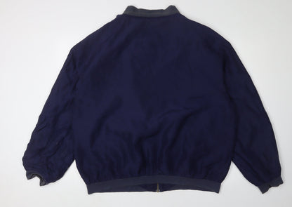Mens UK Size L Loving Youth Blue Bomber Jacket