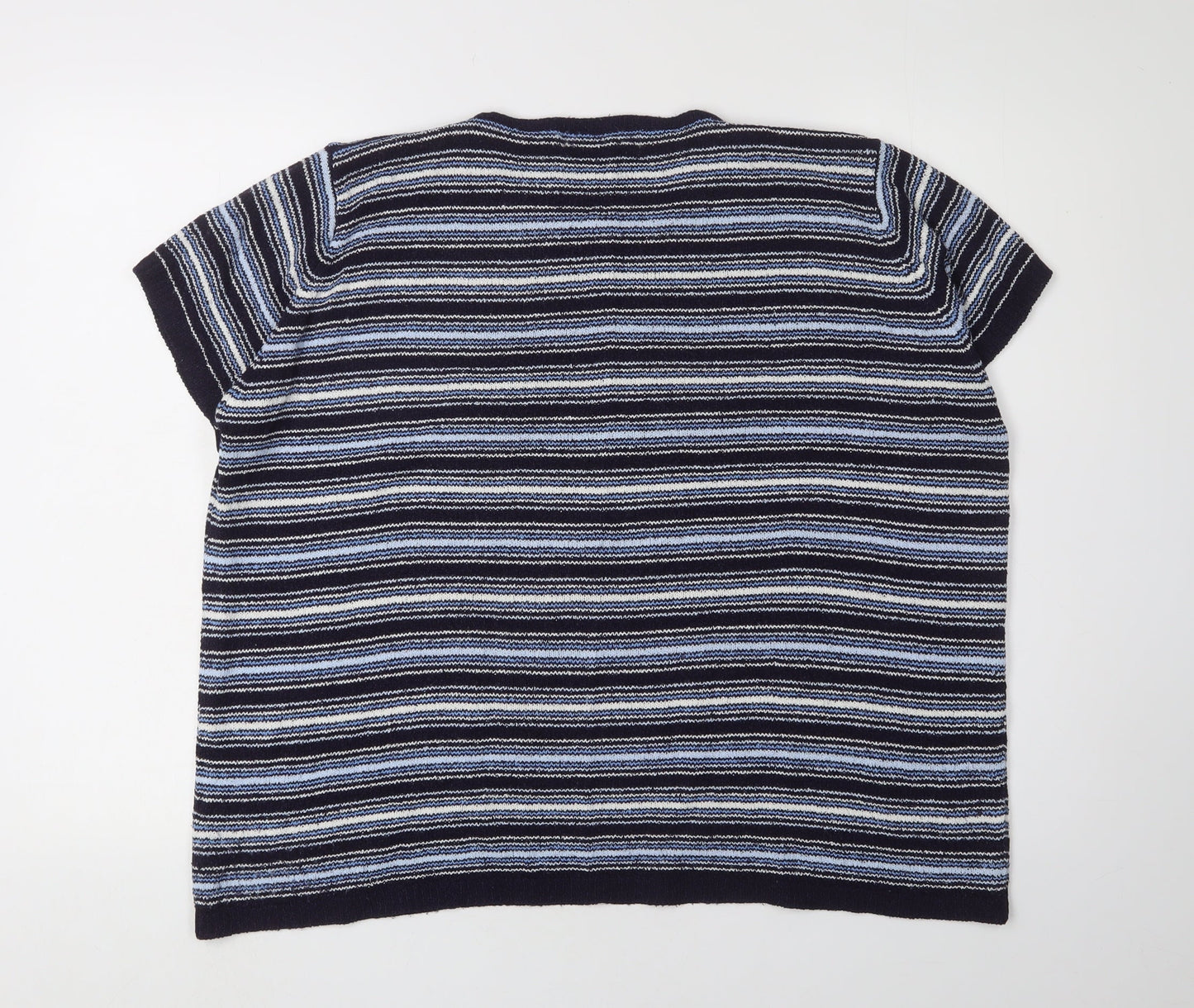 EWM Women's Blue Striped XL Pullover Jumper