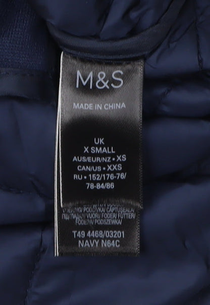 M&S Women's Blue XS Puffer Jacket