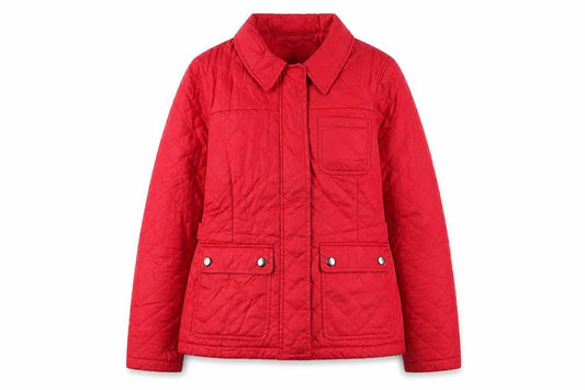 Womens UK Size 10 Lakeland Red Quilted Coat