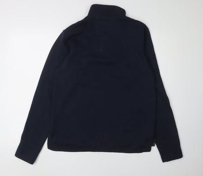 Leeds Rhinos Men's Black Henley Sweatshirt Size S