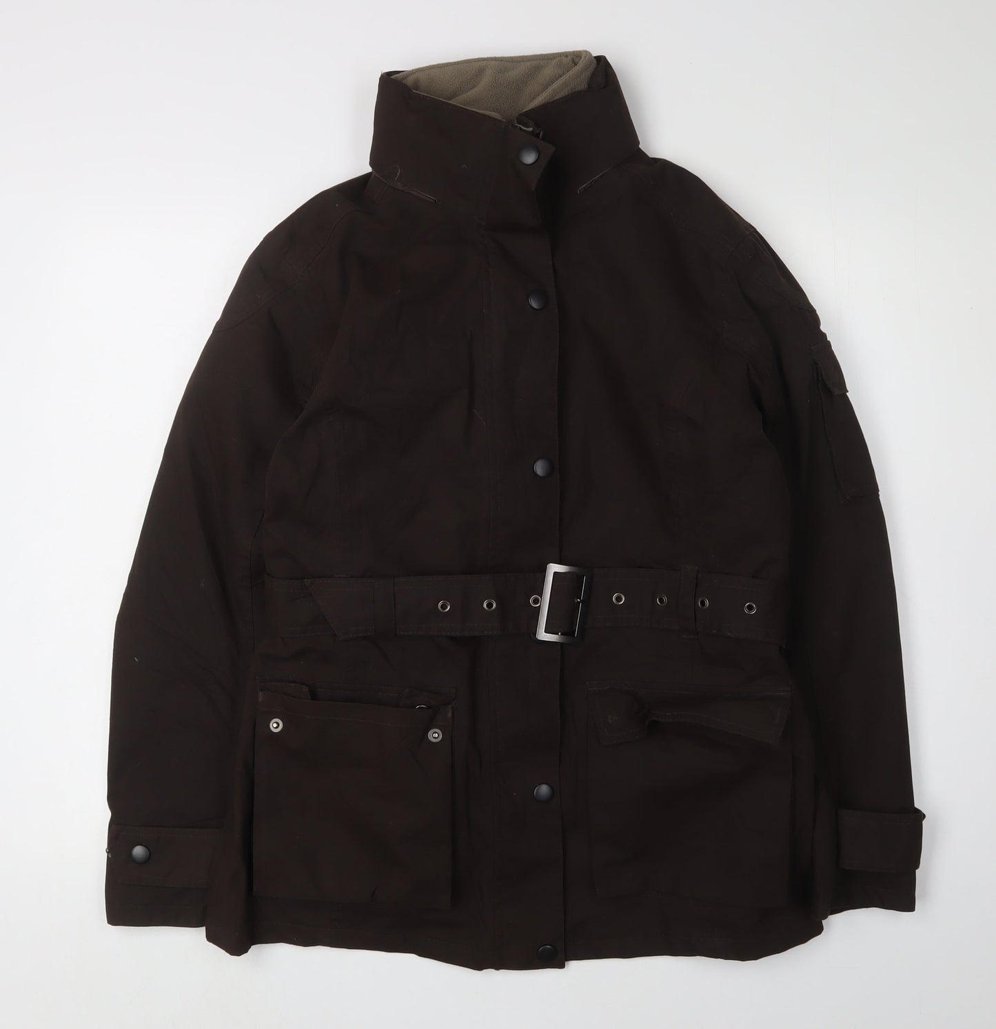 Crane Trail Women's Brown Belted Mid-Length Jacket M